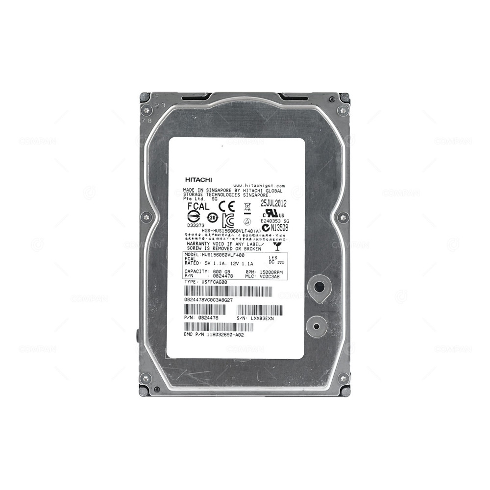 HUS156060VLF400 HITACHI HDD 600GB 15K FATA 2/4G 3.5" LFF HOT-SWAP